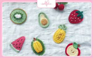 Kẹp tóc len hoa quả handmade