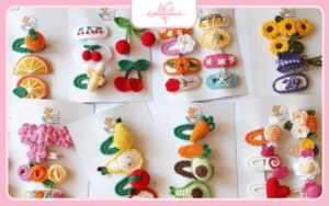 Kẹp tóc len đáng yêu handmade