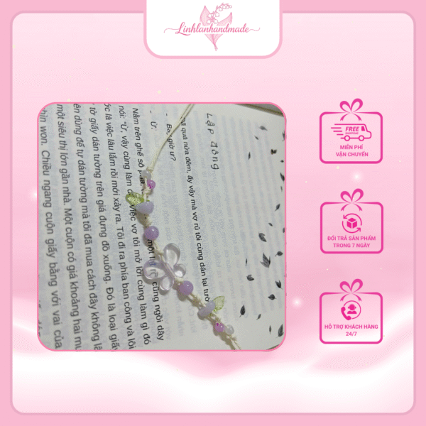 Vòng tay bướm màu tím