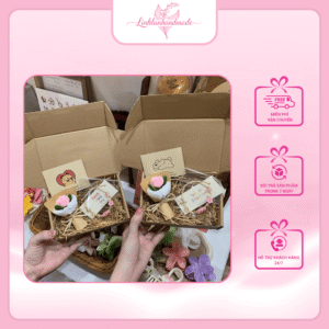 Set Quà Vòng tay & Thiệp Kèm Hoa | Linhlan Handmade