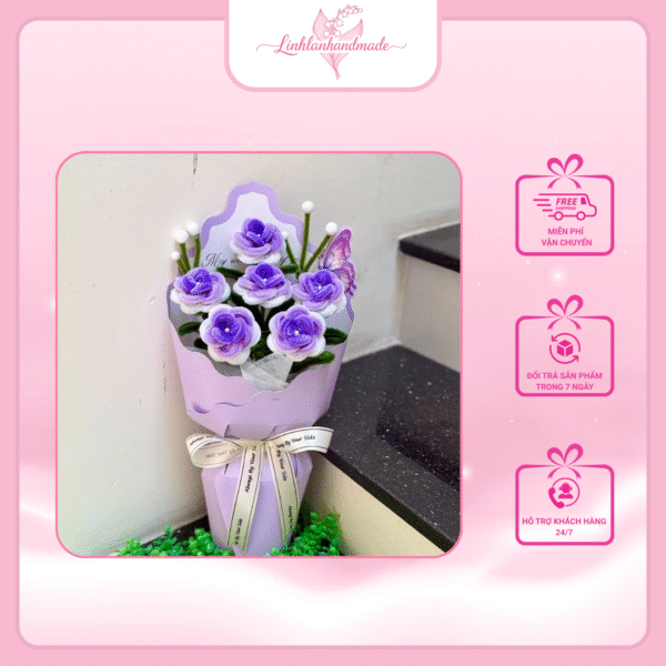 bó hoa hướng dương handmade