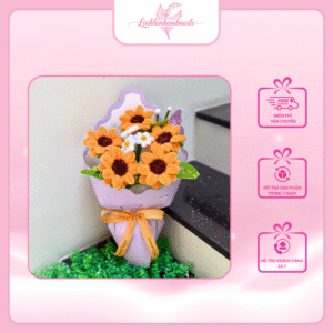 bó hoa hướng dương handmade