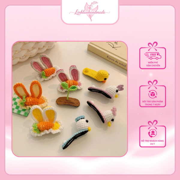 Kẹp tóc handmade bấm dễ thương