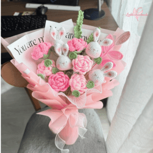 hoa handmade bằng len