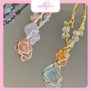 Dây chuyền handmade mặt thạch anh đẹp