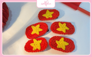 Kẹp Tóc Cờ đỏ Sao Vàng Handmade