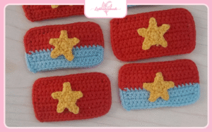 Kẹp Tóc Cờ Đỏ Sao Vàng Handmade
