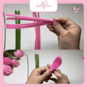 làm hoa handmade bằng kẽm nhung